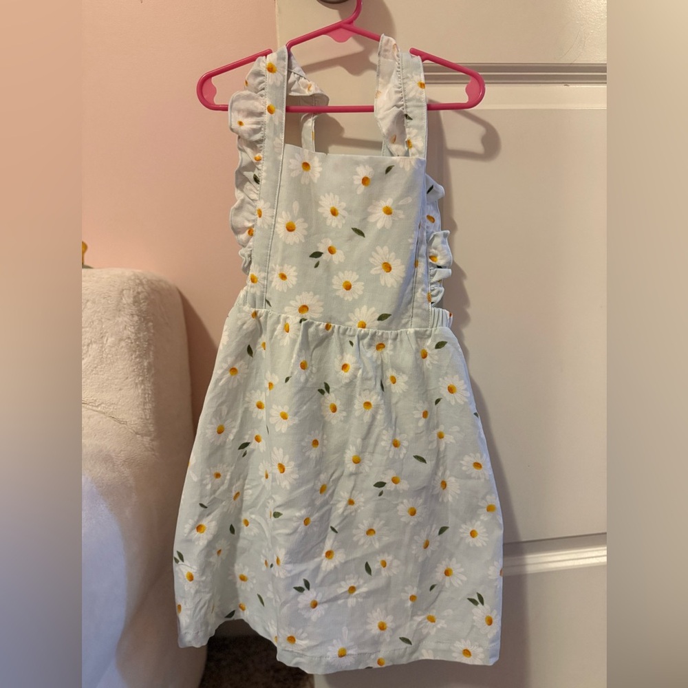 Floral Ruffle Apron Dress
